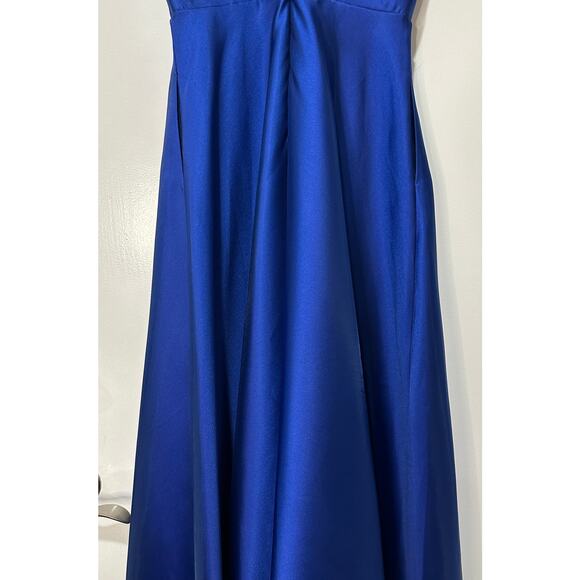 Sachin & Babi Rae Gown Eclipse Blue Fuchsia Belt Sz 4 NWT Glamorous A-Line Dress - Picture 13 of 15
